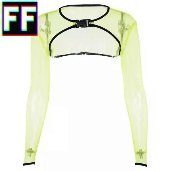 NEON FISHNET CROP TOP ❎ - Picture 3 of 8